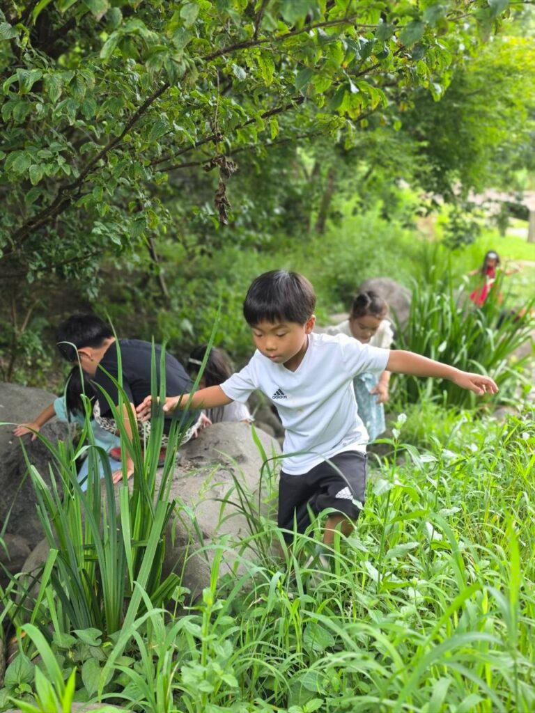 鎌倉の史跡・永福寺跡やプールで元気いっぱいに夏の自然を満喫する子どもたち